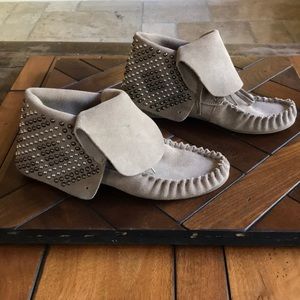 Steve Madden, Moccasin Boots, Taupe, Size 8